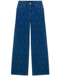 Maje - Rhinestone-Embellished Jeans - Lyst