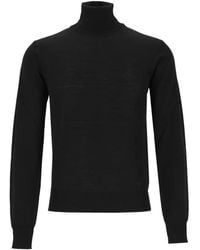 Emporio Armani - Pure Virgin-Wool Roll-Neck Jumper - Lyst