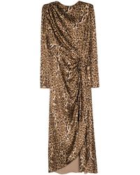 Costarellos - Lala Leopard-print Draped Dress - Lyst