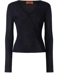 Missoni - Pull Côtelé À Col V - Lyst