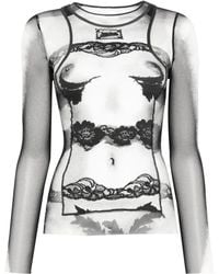Jean Paul Gaultier - The Body Lace Marinére トップ - Lyst
