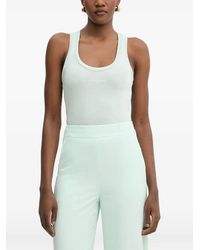 Patrizia Pepe - Logo-Print Racerback Tank Top - Lyst