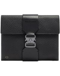 Piquadro - Buckle-Fastening Pebbled Laptop Bag - Lyst