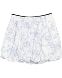 Maje - Floral-Print Bubble Mini Skirt - Lyst