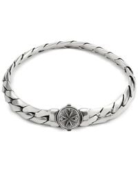 Emanuele Bicocchi - Herringbone Chain Logo Bracelet - Lyst