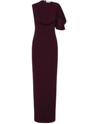 Rebecca Vallance - Syrah Draped Cape Maxi Dress - Lyst