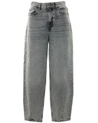 Liu Jo - Acid-Wash Barrel-Leg Jeans - Lyst