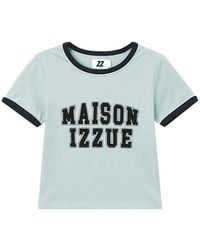Izzue - Logo-Print Ringer T-Shirt - Lyst
