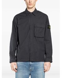 Stone Island - Sobrecamisa 1200032 De Tela 'Paracadute' De Algodón Elástico - Lyst
