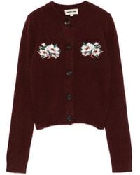 ShuShu/Tong - Floral-Appliqué Buttoned Cardigan - Lyst