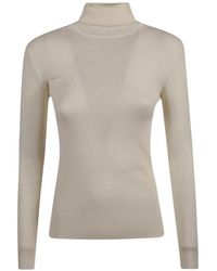 P.A.R.O.S.H. - Gerippter Rollkragenpullover - Lyst