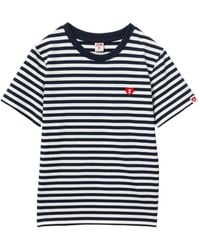 AAPE BY A BATHING AP - Striped Heart-Patch T-Shirt - Lyst