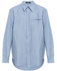 Balmain - Logo-Embroidered Cotton-Blend Shirt - Lyst