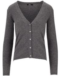 LA ROSE - V-Neck Cashmere Cardigan - Lyst