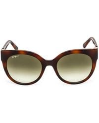 Ferragamo Eyewear - Round-Frame Sunglasses - Lyst