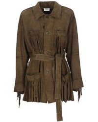P.A.R.O.S.H. - Fringed Leather Jacket - Lyst