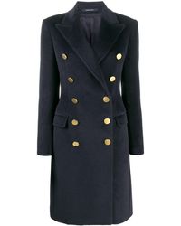 burberry peak lapel cashmere wrap coat