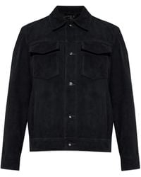 Rag & Bone - Button-Fastening Suede Jacket - Lyst