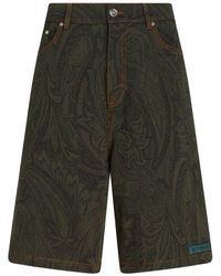 Etro - Paisley-print Bermuda Shorts - Lyst