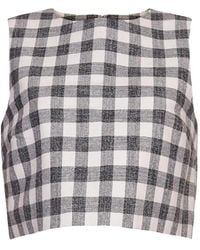 Cara Cara - Check-Pattern Sleeveless Top - Lyst
