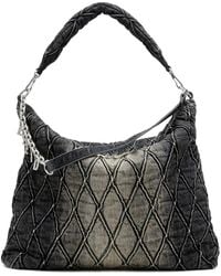 DIESEL - Gesteppte Charm-D Schultertasche Mit Kettendetail - Lyst