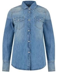 Moorer - Western-Style Denim Shirt - Lyst