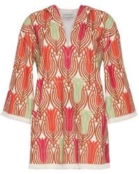 Cara Cara - Tulip-Print Hooded Mini Beach Dress - Lyst
