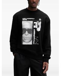 KARL LAGERFELD - Graphic-Print Sweatshirt - Lyst
