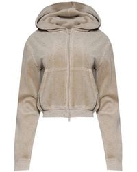 Alexander Wang - Fluwelen Hoodie Met Kristallen - Lyst