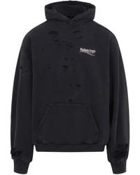 Balenciaga - Destroyed Layered Hoodie - Lyst