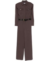 Self-Portrait - Belted Pocket Jumpsuit - Lyst