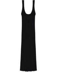 Lanvin - Ribbed Sleeveless Midi Dress - Lyst