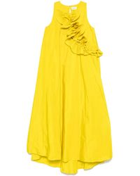 P.A.R.O.S.H. - Ruffled-Detail Maxi Dress - Lyst