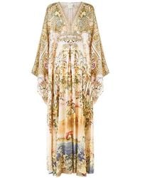CAMILLA - Floral-Print V-Neck Maxi Dress - Lyst