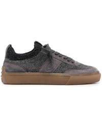Tod's - Suede Panelled Low-top Sneakers - Lyst