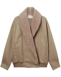 Stella McCartney - Faux-Shearling-Trim Bomber Jacket - Lyst