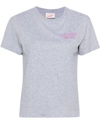 Mc2 Saint Barth - Emilie Slogan-embroidery T-shirt - Lyst