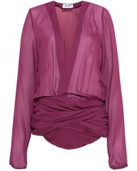 The Attico - Blouse Met V-Hals - Lyst
