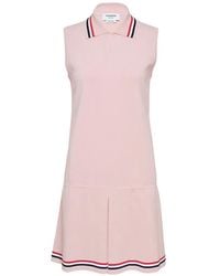 Thom Browne - Rwb Stripe Pleated Mini Dress - Lyst