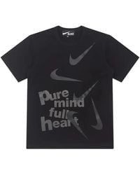 COMME DES GARÇON BLACK - X Nike Logo-Print T-Shirt - Lyst