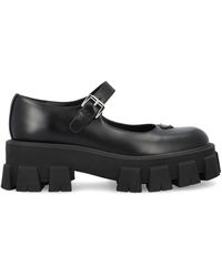 Prada - Pumps Monolith Con Fibbia E Plateau 60Mm - Lyst