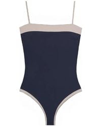 Moorer - Key Contrasting-Trim Swimsuit - Lyst