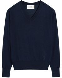 Ami Paris - Pullover Mit Ami De Coeur-Stickerei - Lyst