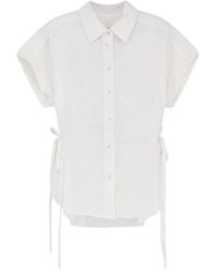 Closed - Tie-Detail Linen Shirt - Lyst
