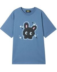 Mini Cream - Bunny-Print Cotton T-Shirt - Lyst