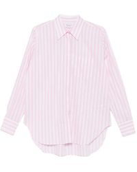 Hunza G - Cabana Stripe-Embroidered Shirt - Lyst