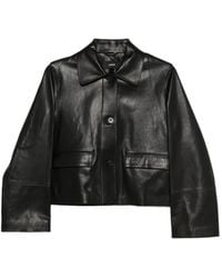 Arma - Button-Pocket Leather Jacket - Lyst