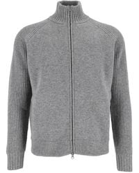 L.B.M. 1911 - Ribbed-Knit Zip-Up Cardigan - Lyst