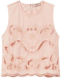 Twinset - Broderie-Anglaise Sleeveless Top - Lyst