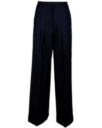 Via Masini 80 - Pleated Wide-Leg Trousers - Lyst